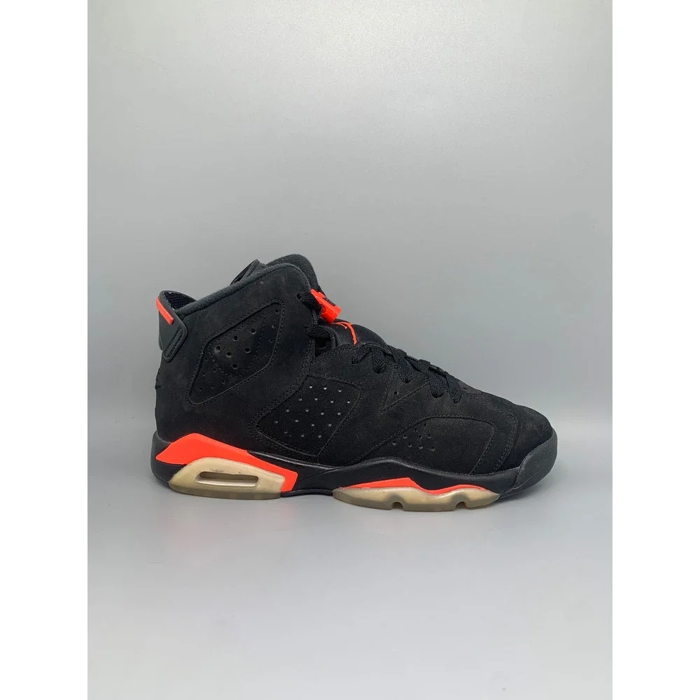 Jordan 6 Retro Infrared Black Basketball Shoes 384665-060‎ Men's Sz 6.5Y